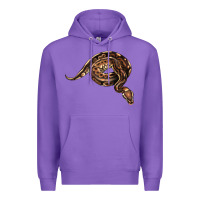 Purple Royal Ball Python Illustrations Premium Hoodie - LillyAllenDesigns