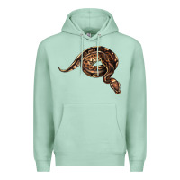 Seafoam Royal Ball Python Illustrations Premium Hoodie - LillyAllenDesigns