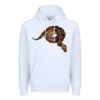 White Royal Ball Python Illustrations Premium Hoodie - LillyAllenDesigns