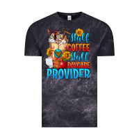 Cloud Black Half coffee half daycare provider Vintage Tee - FaDigitalArtStudio