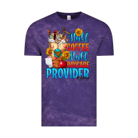 Cloud Purple Half coffee half daycare provider Vintage Tee - FaDigitalArtStudio