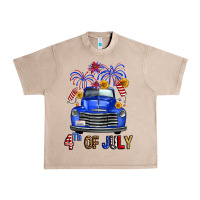 French Oak Western Fourth Of July Truck Urban Heavy Tee - FaDigitalArtStudio