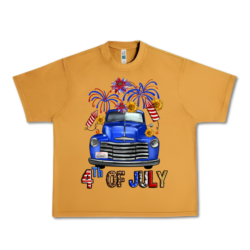 Western Fourth Of July Truck Urban Heavy Tee by FaDigitalArtStudio | Teevron