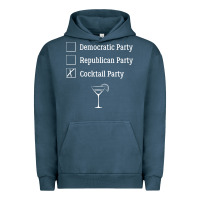 Pigment Midnight Navy democratic republican cocktail party funny Urban Hoodie - artisFamous