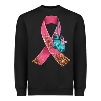 Black cancer ribbon and boxing gloves Heavyweight Sweatshirt - AdoDesignShop
