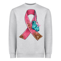 Heather Grey cancer ribbon and boxing gloves Heavyweight Sweatshirt - AdoDesignShop