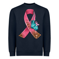 Navy cancer ribbon and boxing gloves Heavyweight Sweatshirt - AdoDesignShop