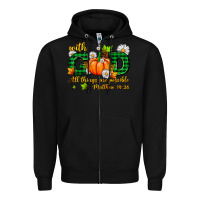 Black with god all things are possible Zipper Hoodie - AdoDesignShop