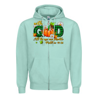 Seafoam with god all things are possible Zipper Hoodie - AdoDesignShop