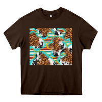 Chocolate Brown serape cowhide and leopard with glitter Heavy Core Tee - TumblerDesignByShophia