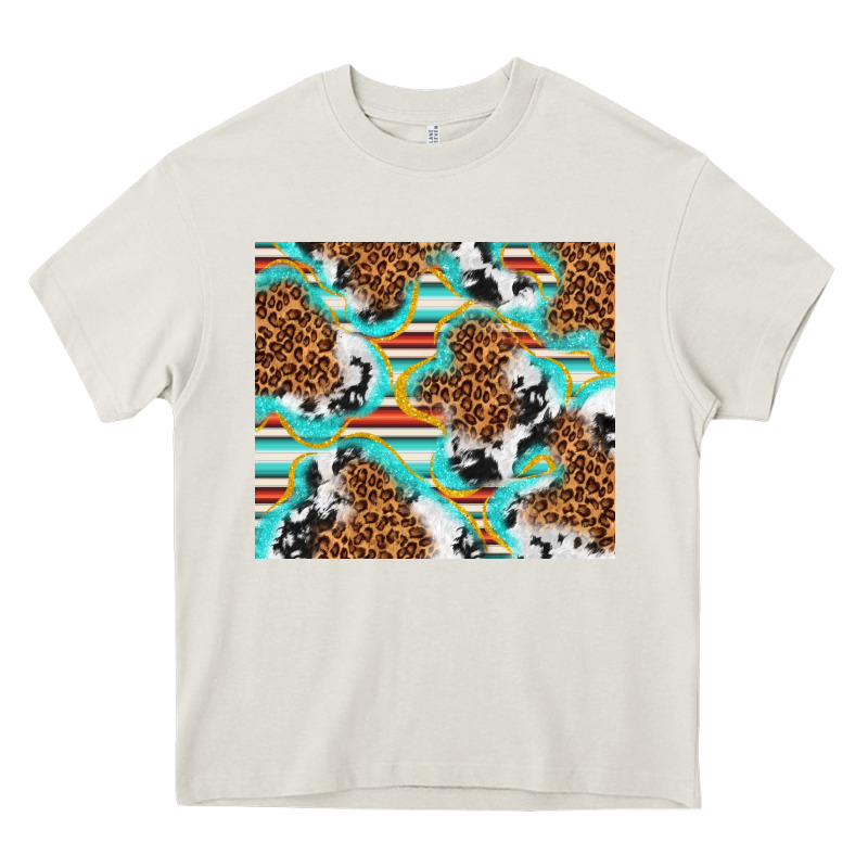 Serape Cowhide And Leopard With Glitter Heavy Core Tee by TumblerDesignByShophia | Teevron