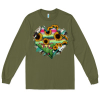 Army Green Chiapas State Of Mexico Map Long Sleeve Tee - RanaPortraitStore