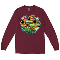 Burgundy Chiapas State Of Mexico Map Long Sleeve Tee - RanaPortraitStore