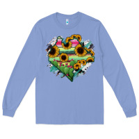 Colony Blue Chiapas State Of Mexico Map Long Sleeve Tee - RanaPortraitStore