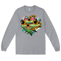 Heather Grey Chiapas State Of Mexico Map Long Sleeve Tee - RanaPortraitStore