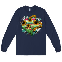Navy Chiapas State Of Mexico Map Long Sleeve Tee - RanaPortraitStore