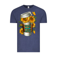 Vintage Denim Mama Needs Coffee Cup Vintage Tee - FaDigitalArtStudio