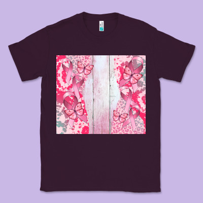 Custom Name  Breast Cancer Classic Tee Designed By Cowgirlartshop