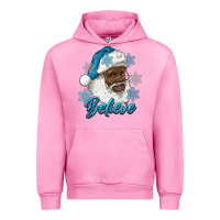 Fuchsia Pink winter christmas african american santa believe Urban Hoodie - RanaPortraitStore
