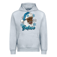 Heather Grey winter christmas african american santa believe Urban Hoodie - RanaPortraitStore