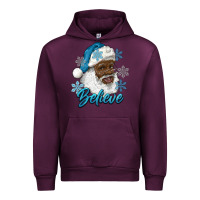 Mauve Wine winter christmas african american santa believe Urban Hoodie - RanaPortraitStore