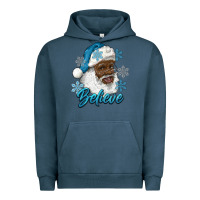 Pigment Midnight Navy winter christmas african american santa believe Urban Hoodie - RanaPortraitStore
