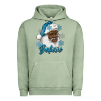 Pigment Oil Green winter christmas african american santa believe Urban Hoodie - RanaPortraitStore