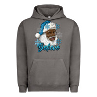 Winter Christmas African American Santa Believe Urban Hoodie | Teevron