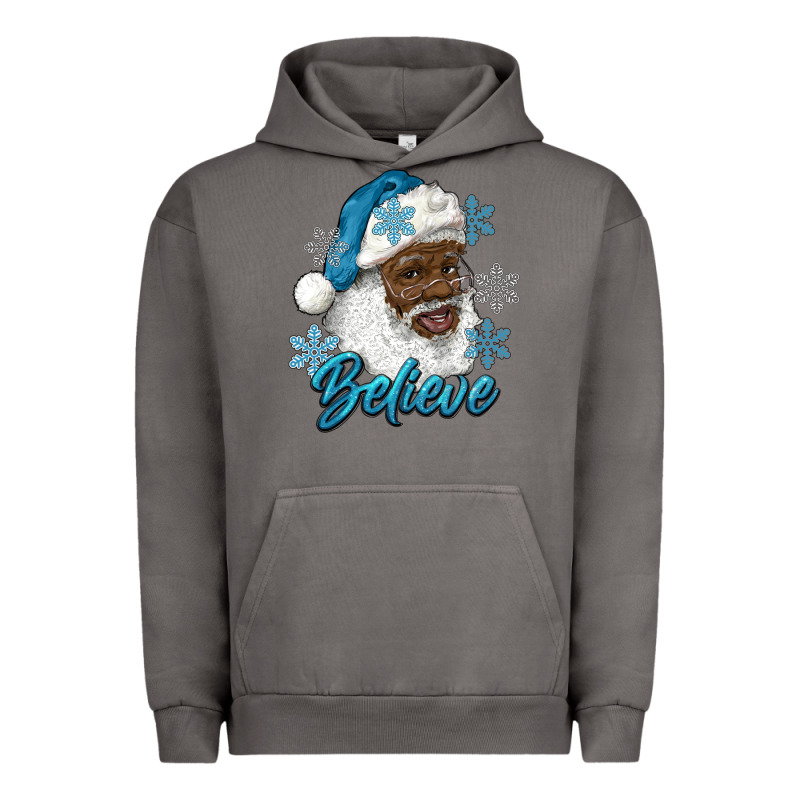 Winter Christmas African American Santa Believe Urban Hoodie by RanaPortraitStore | Teevron
