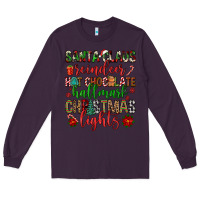 Plum santa claus reindeer hallmark hot chocolate christ Long Sleeve Tee - FaDigitalArtStudio