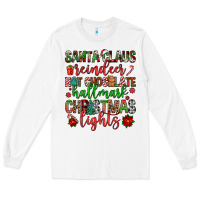 White santa claus reindeer hallmark hot chocolate christ Long Sleeve Tee - FaDigitalArtStudio