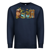 Navy sunflower gemstone coffee Premium Sweatshirt - JahusDesignShop