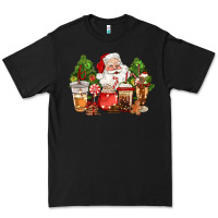 Black christmas santa coffee cups Premium Tee - CowGirlArtShop
