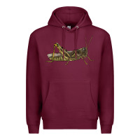 Burgundy Grasshopper Premium Hoodie - LillyAllenDesigns