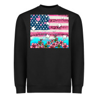 Black american flag and teeth with flowers Heavyweight Sweatshirt - AdoDesignShop