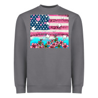 Storm american flag and teeth with flowers Heavyweight Sweatshirt - AdoDesignShop