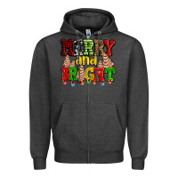 Charcoal Heather merry and bright with christmas tree  cakes ado Zipper Hoodie - AdoDesignShop