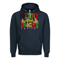 Navy merry and bright with christmas tree  cakes ado Zipper Hoodie - AdoDesignShop
