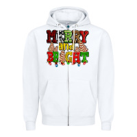 White merry and bright with christmas tree  cakes ado Zipper Hoodie - AdoDesignShop