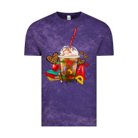 Cloud Purple teacher frappe coffee Vintage Tee - FaDigitalArtStudio