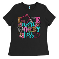 Black love more worry less olivia Ladies Tee - OliviaCreatesArt