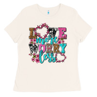 Bone love more worry less olivia Ladies Tee - OliviaCreatesArt
