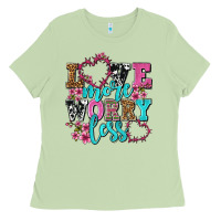Matcha love more worry less olivia Ladies Tee - OliviaCreatesArt