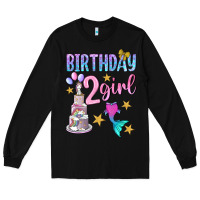 Black birthday girl 2 Long Sleeve Tee - BundleAndBundleShop