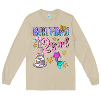Mushroom birthday girl 2 Long Sleeve Tee - BundleAndBundleShop