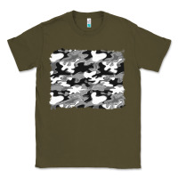 Army Green black and white camouflage background Classic Tee - Artiststas