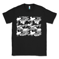 Black black and white camouflage background Classic Tee - Artiststas