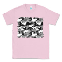 Bubblegum Pink black and white camouflage background Classic Tee - Artiststas