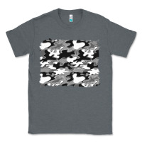 Charcoal Heather black and white camouflage background Classic Tee - Artiststas