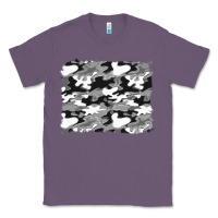 Lavender black and white camouflage background Classic Tee - Artiststas